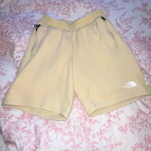 Men’s Small North Face Beige Shorts with adjustable waist band
